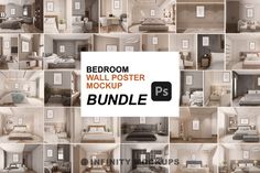 Bedroom Wall Art Mockup Bundle Quotes On Wall, Wall Art Mockup, 3d Scene, Art Mockup, Laser Cut Sign, Poster Mockup, Wall Posters