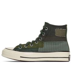 Converse Chuck 70 Hi 'Mono Patchwork - Black Forest' 167138C (SNKR/Unisex) Hippie Grunge, Dr Shoes, Converse Chuck 70, Chuck 70, Dream Clothes, Converse Chuck, Stylish Sneakers, Chucks Converse, Look Cool