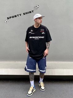 sporty t-shirt; athletic t-shirt; crew neck letter print t-shirt; men's sporty t-shirt; men's athletic t-shirt; street style sporty t-shirt; high street athletic t-shirt Streetwear Collection, America's Cup, Americas Cup, Alphabet Print, Letter Print, Letter Prints