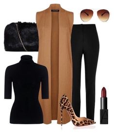 Women’s Business Style, Womens Monochrome Outfit, Womans Outfit Ideas, Chic Comfy Outfits Winter, Polyvore Outfits Classy, Powerful Women Fashion, Business Casual Chic, Leopard Print Heels