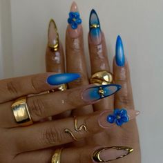 Nail Designs Black Women, Blue And Brown Nails, Nail Inspo Black Women, Nail Ideas Elegant, Nail Ideas For Black Women, Nails Print, Naked Nails, Stunning Nail Designs, Leopard Prints