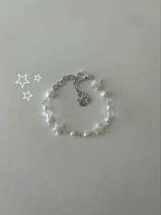 Jewelry Charm Bracelets, Cute Charm Bracelets, Y2k Bracelets, White Bead Bracelet, Manik Manik, White Bracelet, Y2k Jewelry