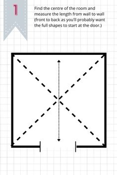 the diagram shows how to make a floor plan for a room with only one door