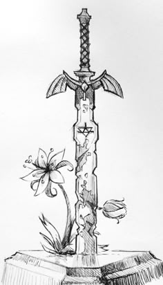 Swords Drawing Reference, Link Drawing Breath Of The Wild, Link And Zelda Drawing, Swords Drawing Fantasy, Link Drawing Reference, Link Sketch Legend Of Zelda, Zelda Breath Of The Wild Sketch, Link And Zelda Tattoo