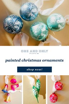 painted christmas ornaments are on sale now