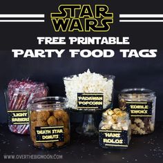 star wars free printable party food tags