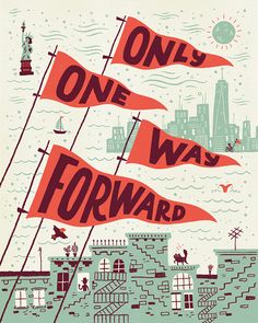 One Way Forward on Behance | Mary Kate McDevitt Illustrated Map, Letter Paper, Design Graphique, Hand Lettering