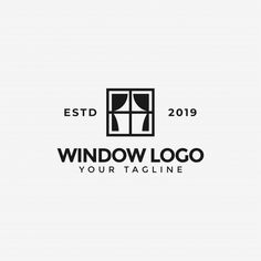 the window logo is designed with black and white colors, as well as an open window