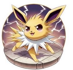 an image of a pikachu with lightning in the background