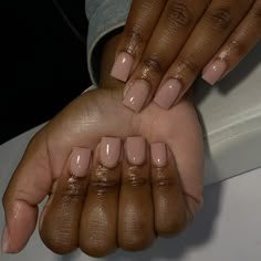 Acrylic Nails Nude, Engagement Nails, Brown Acrylic Nails, Natural Acrylic Nails, Simple Acrylic, Nude Nail Designs