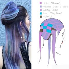 Color Block Hair Techniques, Diy Vivid Hair Color, Multi Color Hair Dye Techniques Diy, Color Placement Hair, Creative Color Hair, Block Color Hair Placement, Vivid Hair Color Placement, Creative Hair Color Placement, Block Color Hair