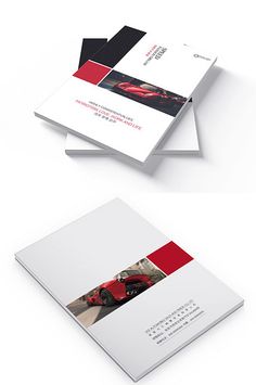 two business cards with red and black designs on the front one has a photo of a racing car