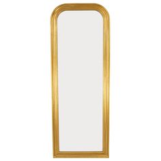 a gold framed mirror on a white background