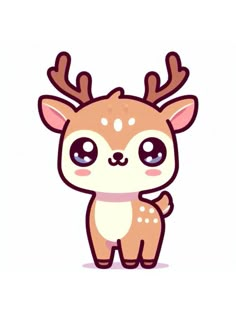 a cute little deer with big eyes