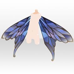 Butterfly Oc Male, Male Fairy, Blue Drawings, Wings Drawing, Angel Artwork, Clothing Design Sketches, Anime Accessories, Wings Design, Cocoppa Play