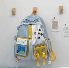 Features:

Be excited to go back to school with our new Baby Blue Color Block School Backpacks 

Comes in a beautiful baby blue color that can easily match with any of your cute school uniform/outfits! 
Dimensions: 31cm x 45cm x 13cm

** Pins and keychains were used as props and are sold separately** Backpack Kawaii, Uniform Outfits, School Uniform Outfits, Backpack Cute, Go Back To School, Baby Blue Color, Baby Blue Colour, Kawaii Shop, Blue Backpack