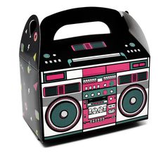 a box with a boombox design on it