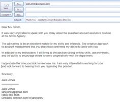 a screenshot of an email to someone who is not in the job description section