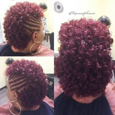 Crochet Mohawk Hairstyle, Braids Mohawk, Mohawk Styles, Twa Hairstyles, Curly Crochet Hair Styles