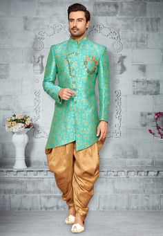 Sherwani Embroidery, Royal Embroidery, Mehendi Dress, Mens Party Wear, Indian Sherwani, Embroidered Sherwani