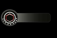 a black background with red and white stars in the center, on top of a circular button