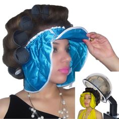 Beauty Heat Shield, a Patent Pending product designed and made to provide complete protection to users of standard hot hair dryers. The Beauty Heat Shield protects face, ears and neck areas from hair dryer heat. Enjoy having your hair dried in total comfort, with no complaints of excessive heat, visor front is capable of folding back to also accommodate narrow hair dryers. Now you can relax, read or use listen devices while under the hair dryer. The Beauty Heat Shield is reusable, machine washab Salon Dryers, Hair Steamers, Hair Appliances, Hair Straighteners, Hair Dryers, Hair Rollers, Crazy Hair, Dry Hair, Hair Dryer