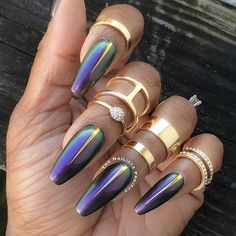 Chrome Nails Designs, Purple Nail, Her Nails, Nails Polish, Beautiful Nail Designs, Hot Nails, Dope Nails, Creative Nails