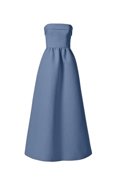 Classic meets casual-cool in this faille style, which features a fitted foldover strapless bodice and wide dirndl skirt with side pockets—a perfect pick for any type of wedding. Shown in Platinum. Amsale Bridesmaid Dresses, Amsale Bridesmaid, Amsale Dress, Dirndl Skirt, Looks Party, Penteado Cabelo Curto, Little White Dresses, Fancy Dresses, Fancy Dress