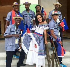 2016 Haiti Olympic Team Haitian Traditional Clothing Men, Haitian Party, Haitian Dress, Haitian Clothing, Haiti History, Caribbean Outfits, Caribbean Fashion, Folk Culture