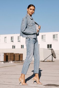 Charlie Star Embroidery High Rise Straight Leg - Supernova Star Embroidery, Street Smart, Denim Color, Straight Leg Denim, Colored Denim, High Rise Jeans