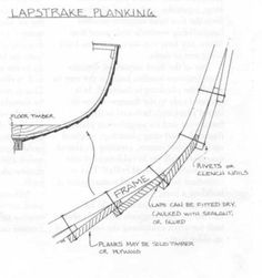 a drawing of a plan for a boat with the name laptrake planking on it