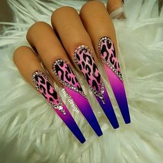 Beach Nails Art, 2023 Beach, Sassy Nails, Exotic Nails, Crazy Nails, Animal Print Nails