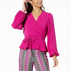 G by Giuliana Satin Wrap Topper with Tie  This easy-wearing, tie-front satin shirt tops off any of your favorite office day or date night looks. Modern Chic Fashion, Date Night Looks, Color Crush, Satin Shirt, Draped Fabric, Night Looks, Easy Wear, Wrap Style, Date Night