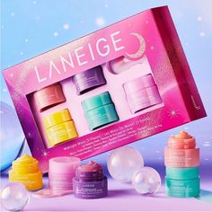 Laneige Midnight Minis Lip Sleeping Mask. New In Box. Midnight Minis. Limited Edition Holiday Gift Set. It's Written In The Stars-The Limited-Edition Midnight Minis Set Is Back! Soft Lip Dreams Become Reality With Our Best-Selling Lip Sleeping Mask Set, Featuring Five Flavors: Berry, Gummy Bear, Sweet Candy, Mint Choco, & Mango! Includes: Lip Sleeping Mask Berry: 3g / 0.10 Oz. Lip Sleeping Mask Gummy Bear: 3g / 0.10 Oz. Lip Sleeping Mask Mango: 3g / 0.10 Oz. Lip Sleeping Mask Sweet Candy: 3g / 0 5 Solas, Sephora Skin Care, Berry Lips, Moisturizing Toner, Laneige Lip Sleeping Mask, Lip Sleeping Mask, Holiday Gift Sets, Skin Toner, Holiday Set