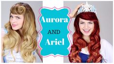 Aurora and Ariel Hair Tutorial Sleeping Beauty Hair Tutorial, How To Do Mermaid Hair, Princess Aurora Hairstyle, Morning Hairstyles, Frozen Hairstyles, Disney Hairstyles, Aurora Hair, Ariel Hair