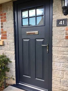 Small Glass Door, Cottage Doors, Exterior Door Styles, Front Door Numbers, Glass Door Cabinet, Black Front Door