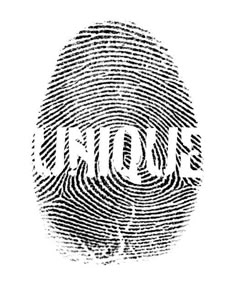 a fingerprint with the word nous written on it in pink and black ink