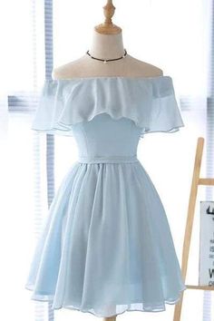 #bluepromdresses #chiffonpromdresses #googleshopping #offtheshoulderpromdresses #partyeventdresses #promdresses #shortpromdresses Simple Short Bridesmaid Dresses, Simple Homecoming Dresses, Skai Jackson, Long Formal Gowns, Blue Party Dress, Cute Prom Dresses, Off Shoulder Fashion, Short Prom Dress, Short Bridesmaid Dresses