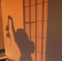 the shadow of a person holding a tennis racquet in front of a jail cell