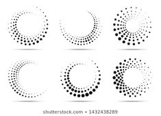 set of abstract dots in the form of circles on a white background eps file available