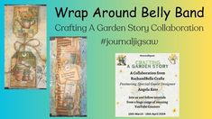 an advertisement for the wrap around belly band, featuring images of children's artwork