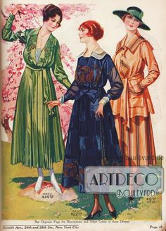 National Cloak & Suit Co. » Frühjahr/Sommer 1917 | ARTDECO BOULEVARD Style Année 20, Louise Brooks