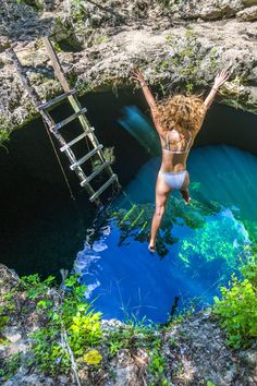 It's easy to get in touch with Mother Nature when you're in Mexico. Tours take you through cenotes, expansive underground caverns, or on rainforest safaris where you can spot iguanas, macaws and other colorful wildlife. Cenote Picture Ideas, Cenote Photoshoot, Mexico Picture Ideas, Yucatan Travel, Mexico Pics, Costa Maya Mexico, Royal Caribbean Cruises, Mexico Cruise