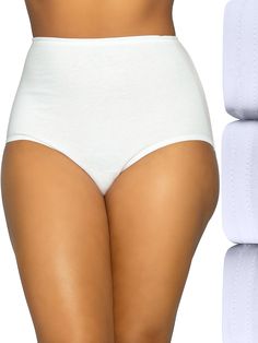 PRICES MAY VARY. 100% Cotton Imported Elastic closure Machine Wash Vanity Fair Style 15320 100% cotton fabric and gusset offers breathability for ultimate comfort Generous full rear and tummy coverage Soft waistband for ultimate comfort and feminine picot edge leg elastic that stays in place 3 Pack High Waisted Briefs, Lounge Lingerie, Diaper Cover, Vanity Fair, Briefs, Cotton Fabric, Vanity, Lingerie, High Waisted