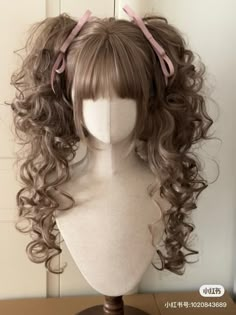 Kawaii Hairstyle, Gyaru Hair, Doll Hairstyles, Coquette Outfits, Hair Inspiration Long, Personal Grooming, Social Art, Kawaii Hairstyles, Harbin