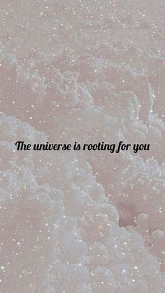 the universe is rooting for you quote on pink and white background with stars in the sky