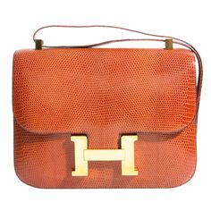 STUNNING HERMES COGNAC 23CM CONSTANCE LIZARD Mary Rose, Simple Tote, Hermes Constance, Favorite Handbags, Michael Kors Shoulder Bag, Couture Vintage