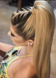 Dance Competition Hair Ponytail, Braided High Ponytail, Competition Hair, Dance Hairstyles, Front Hair Styles, Hot Hair Styles, Penteado Cabelo Curto, Hairdo For Long Hair