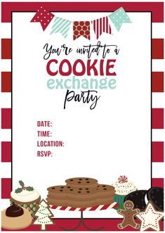 a cookie exchange party is featured in this image