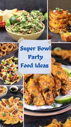 Are you planning to host the next Super Bowl party or Football party on Sunday? Then, try out these crowd-pleaser super bowl food - football party food recipes that includes dips, chicken wings, salads to burgers, sliders, and pizza, and some delicious desserts.   #superbowl #gameday #gamenight #Partyfood #dinnerparty #recipes